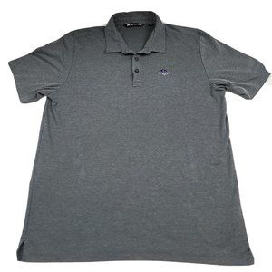 Travis Mathew Mens XL Shirt Polo Panther Logo‎ Gray Golf Pima Cotton Blend
